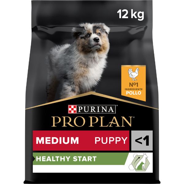 Purina Pro Plan Healthy Start Puppy Medium Crocchette Cane Pollo - 12 kg - Croccantini per cani - 1° ORDINE? scegli lo sconto BZR5 / BZR20 + 200 punti fedeltà
