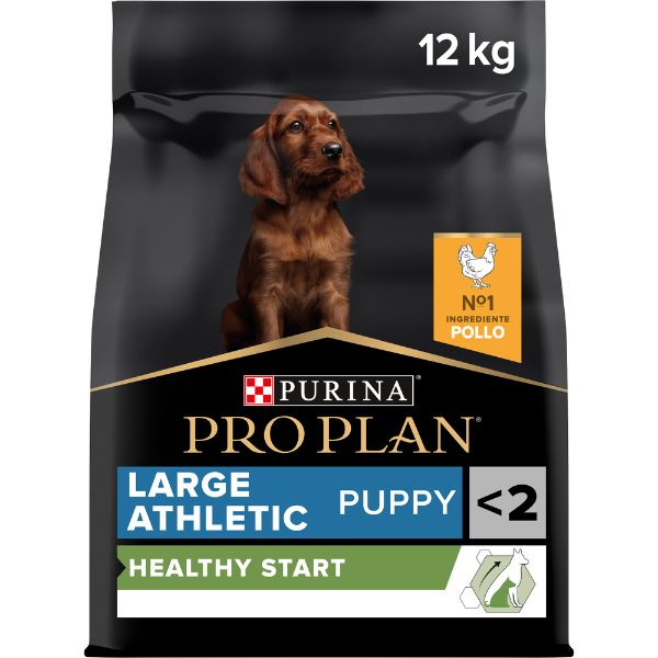 Purina Pro Plan Large Athletic Puppy Healthy Start Crocchette per cane - 12 kg - Croccantini per cani - 1° ORDINE? scegli lo sconto BZR5 / BZR20 + 200 punti fedeltà