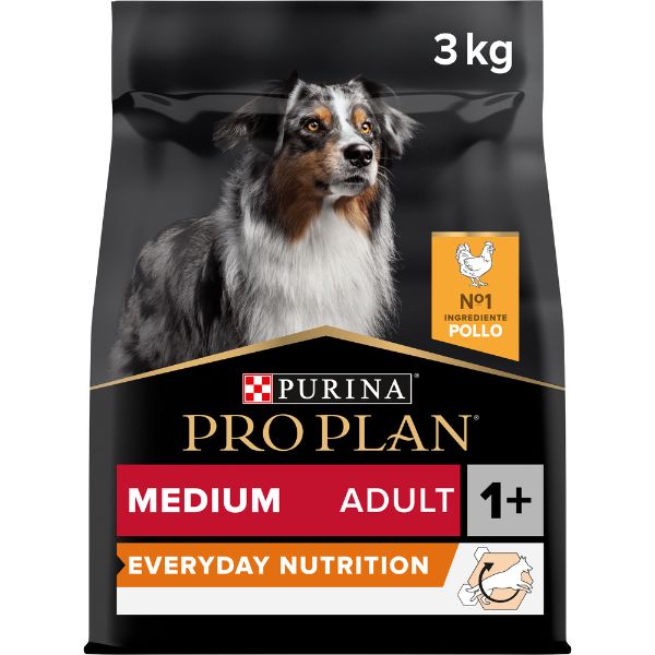 Image of Purina Pro Plan Everyday Nutrition Medium Adult Crocchette Cane Pollo - 3 kg Croccantini per cani