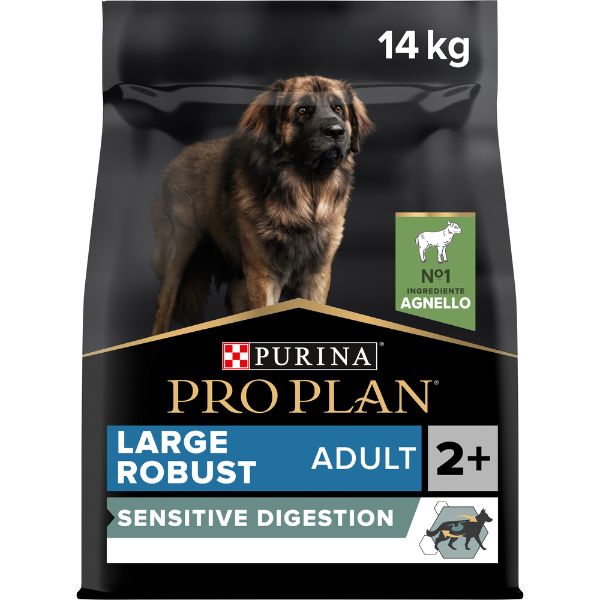 Image of Purina Pro Plan Sensitive Digestion Large Robust Adult Crocchette Cane Agnello - 14 kg Croccantini per cani