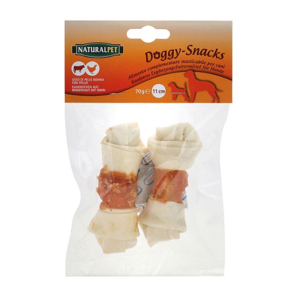 Image of NaturalPet Doggy Snacks Osso Annodato pollo e bovino - 2 snack osso da 11 cm 9892236