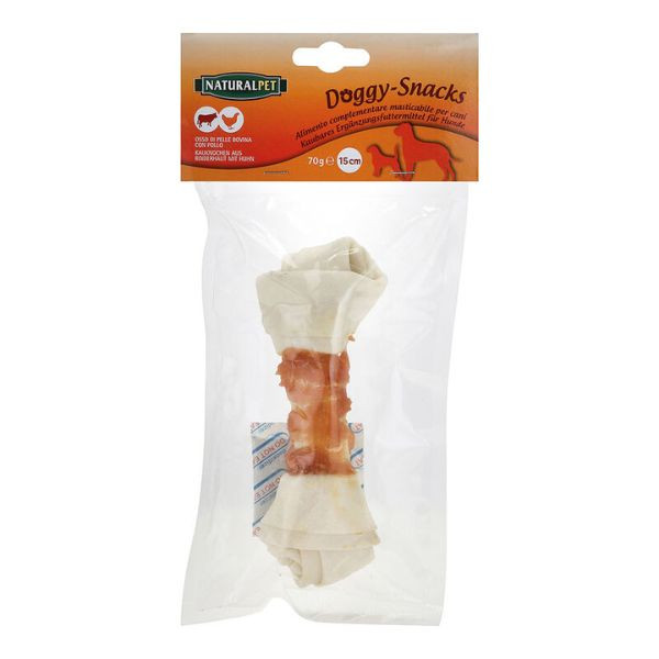 Image of NaturalPet Doggy Snacks Osso Annodato pollo e bovino - 1 snack osso da 15 cm