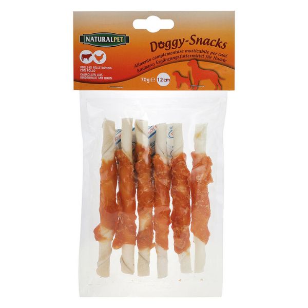 Image of NaturalPet Doggy Snacks Bastoncino Annodato pollo e bovino - 6 snack bastoncini da 12 cm 9892239