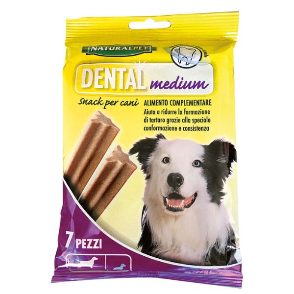Image of NaturalPet Dental Joy snack dentale vegetale (scadenza: 16/07/2024) - 7 snack per cane taglia Media