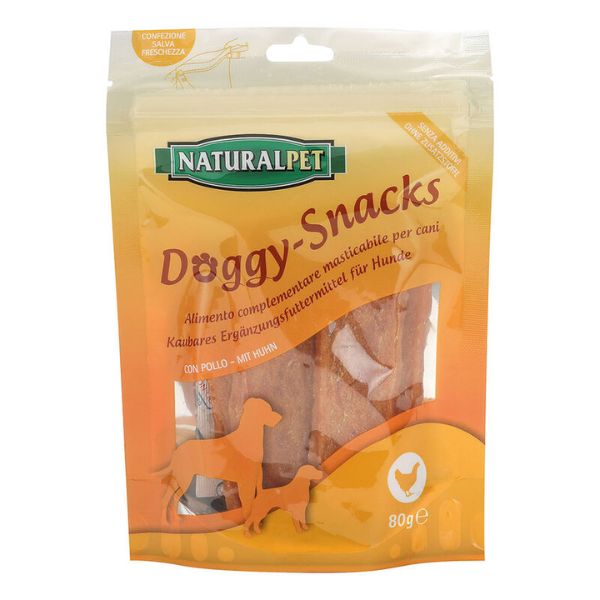 Image of NaturalPet Doggy Snacks per cani 80 gr - Jerky pollo 9892246
