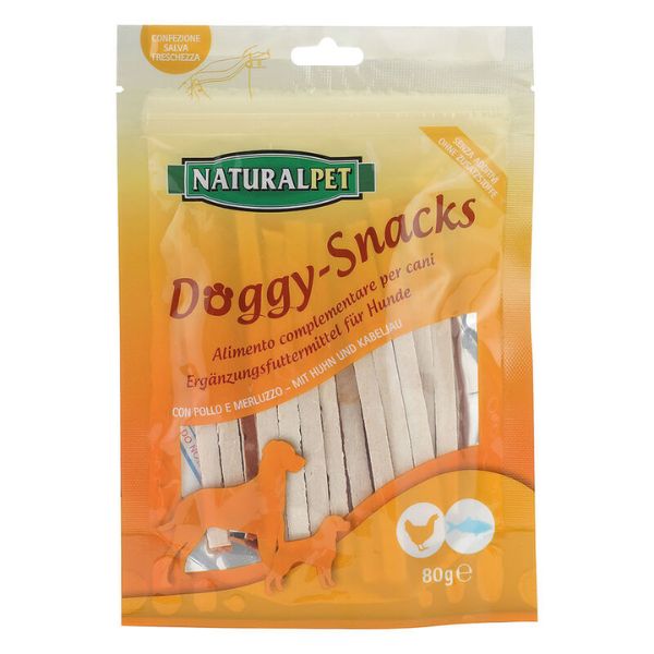 Image of NaturalPet Doggy Snacks per cani 80 gr - Sandwich Pollo e merluzzo