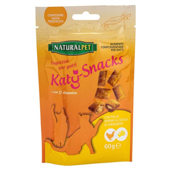 Image of NaturalPet snack per gatti Fagottini 60 gr - Pollo e formaggio 9892250