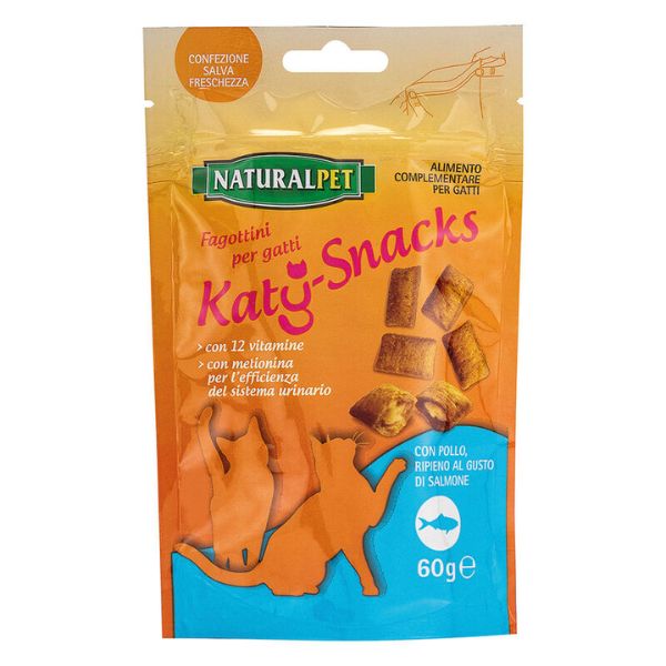 Image of NaturalPet snack per gatti Fagottini 60 gr - Pollo e salmone