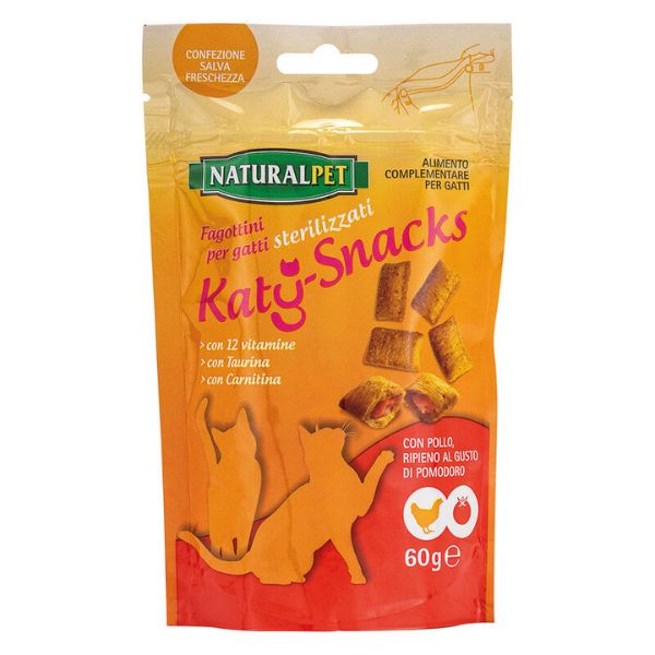 Image of NaturalPet snack per gatti Fagottini 60 gr - Sterilised Pollo