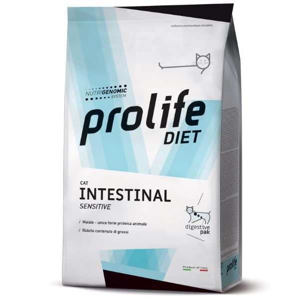 Image of Prolife Veterinary Diet Cat Intestinal Sensitive Maiale - 300 gr Dieta Veterinaria per Gatti