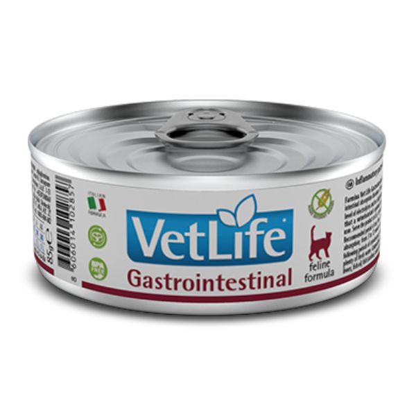 Image of Farmina Vet Life Feline Gastro Intestinal - 85 gr Confezione da 12 pezzi Dieta Veterinaria per Gatti