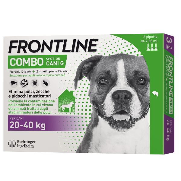 Image of Frontline Combo Spot-On per cani - 3 pipette per taglia grande (20-40 Kg)