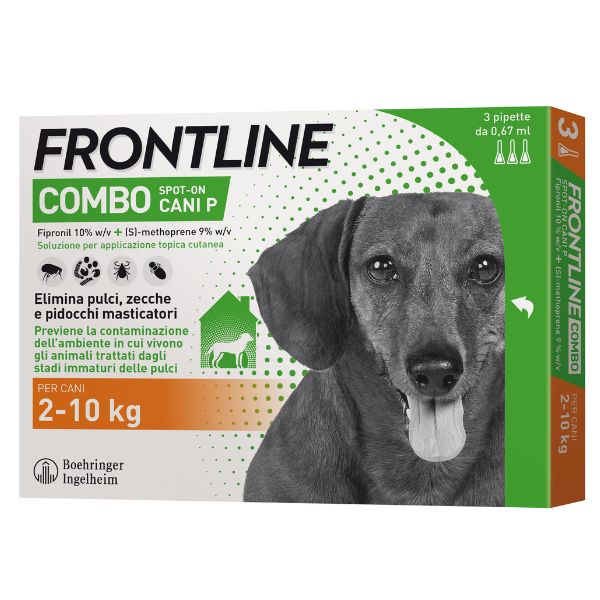 Image of Frontline Combo Spot-On per cani - 3 pipette per taglia piccola (2-10 Kg)