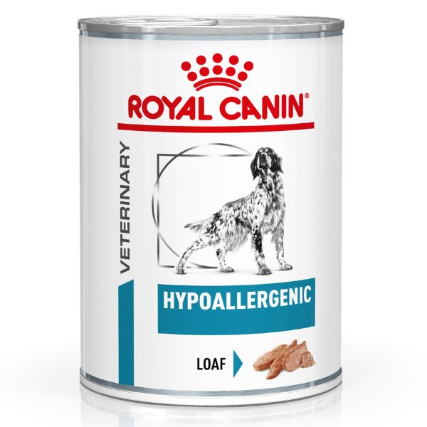Image of Royal Canin Hypoallergenic Umido Cane - 400 gr Confezione da 6 pezzi Dieta Veterinaria per Cani