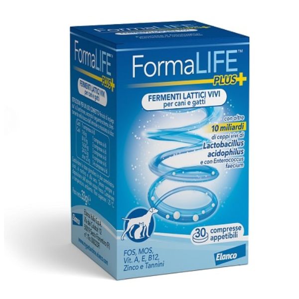 Formalife Plus fermenti lattici Elanco - 30 compresse - 1° ORDINE? scegli lo sconto BZR5 / BZR20 + 200 punti fedeltà