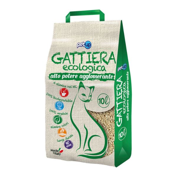 Image of Lettiera ecologica agglomerante inodore Gattiera PetUp - 10 lt