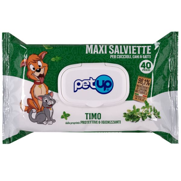 Salviette igieniche Maxi PetUp - timo - confezione da 40 pezzi