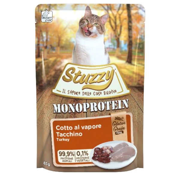 Image of Stuzzy Cat Monoproteico Grain&Gluten Free 85 gr - Tacchino Confezione da 20 pezzi Cibo umido per gatti