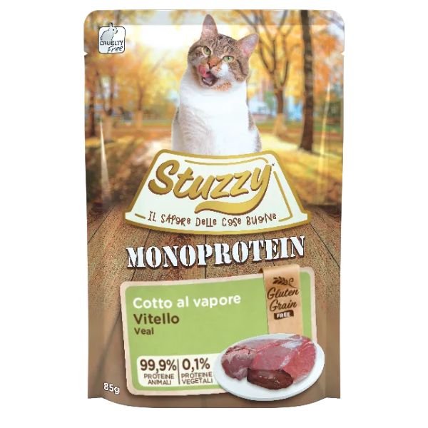 Image of Stuzzy Cat Monoproteico Grain&Gluten Free 85 gr - Vitello Confezione da 20 pezzi Cibo umido per gatti