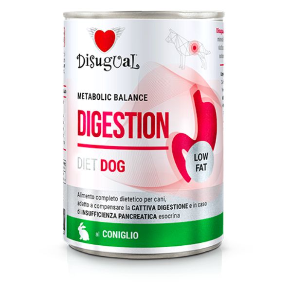 Image of Disugual Diet Dog Metabolic Balance Patè Digestion Low Fat 400 gr - coniglio 9045013