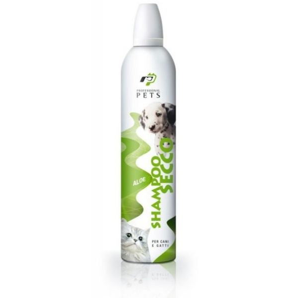 Image of Shampoo Secco per cani e gatti Professional Pets 400 ml - Aloe