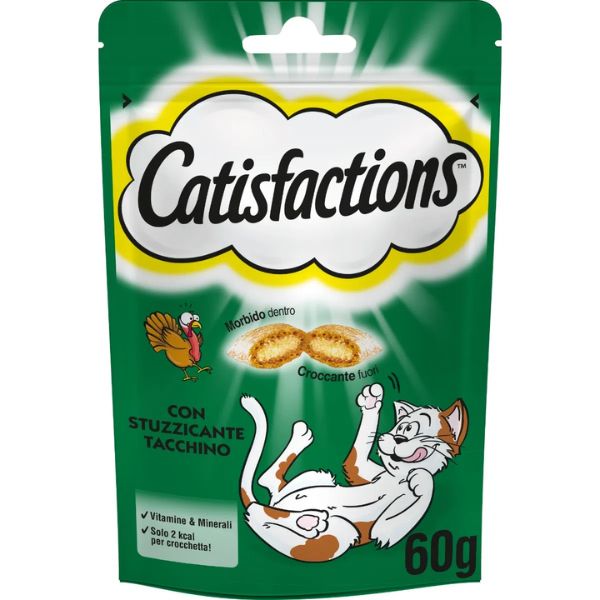 Catisfactions snack per gatti 60 gr - Tacchino