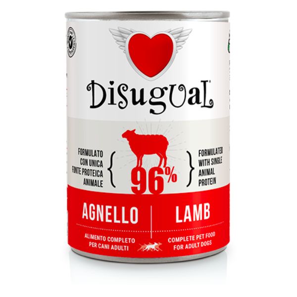 Image of Disugual Monoproteico Grain Free 400 gr - Agnello Confezione da 6 pezzi Cibo Umido per Cani