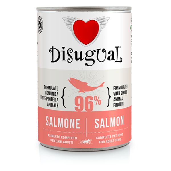 Image of Disugual Monoproteico Grain Free 400 gr - Salmone Confezione da 6 pezzi Cibo Umido per Cani