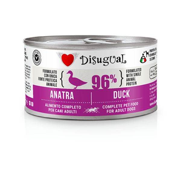 Image of Disugual Monoproteico Grain Free 150 gr - Anatra Confezione da 12 pezzi Cibo Umido per Cani