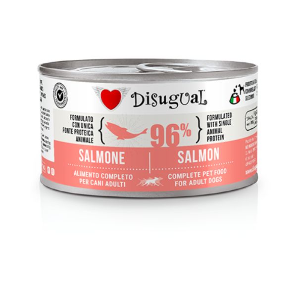 Image of Disugual Monoproteico Grain Free 150 gr - Salmone Confezione da 12 pezzi Cibo Umido per Cani