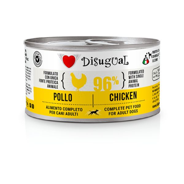 Image of Disugual Monoproteico Grain Free 150 gr - Pollo Confezione da 12 pezzi Cibo Umido per Cani