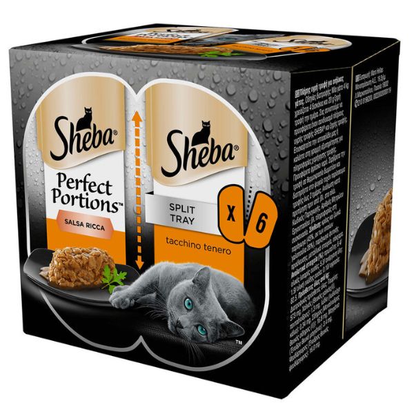 Image of Sheba Perfect Portions Patè Multipack 6x37,5 gr - Tacchino Cibo umido per gatti