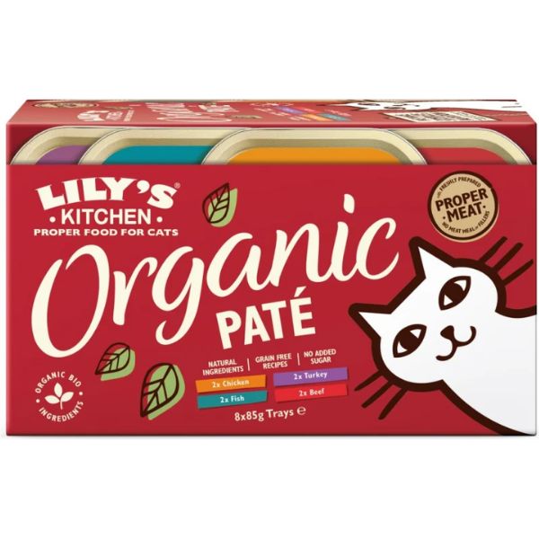 Image of Lily's Kitchen Multipack Gatti Organic Patè - 8x85 gr Cibo umido per gatti
