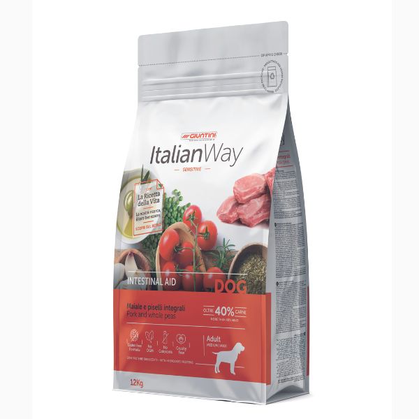 Image of ItalianWay Medium/Maxi Adult Intestinal Maiale e piselli - 12 Kg