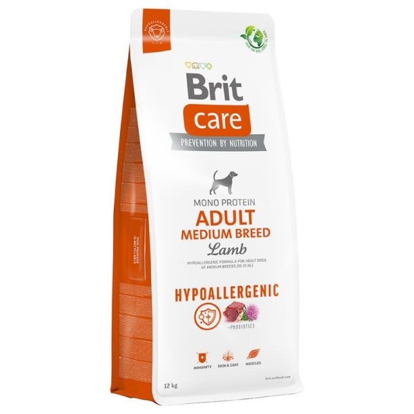 Image of Brit Care Hypoallergenic Adult Medium Breed Agnello e Riso - 12 Kg Croccantini per cani