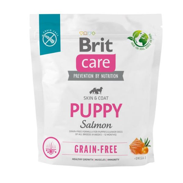 Image of Brit Care Grain Free Puppy Salmone (scadenza: 08/08/2024) - 3 Kg Croccantini per cani