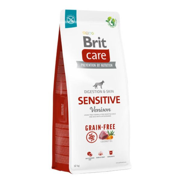 Image of Brit Care Grain Free Sensitive Adult Cervo - 12 Kg Croccantini per cani