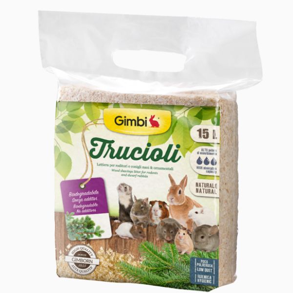 Image of Gimbi Trucioli lettiera igienica naturale - 15 lt