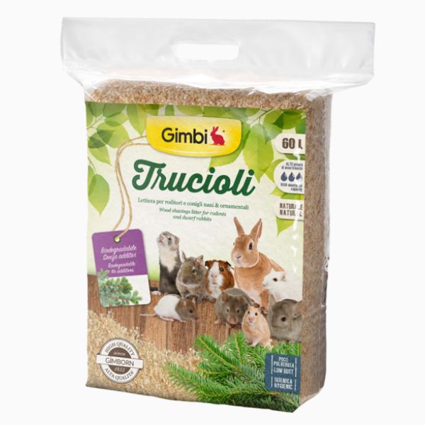 Image of Gimbi Trucioli lettiera igienica naturale - 60 lt