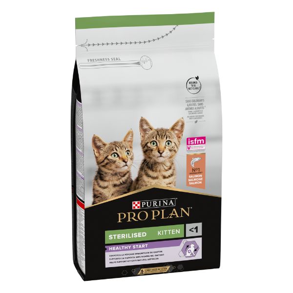 Image of Purina Pro Plan Healthy Start Sterilised Kitten con Salmone - 1,5 kg Croccantini per gatti