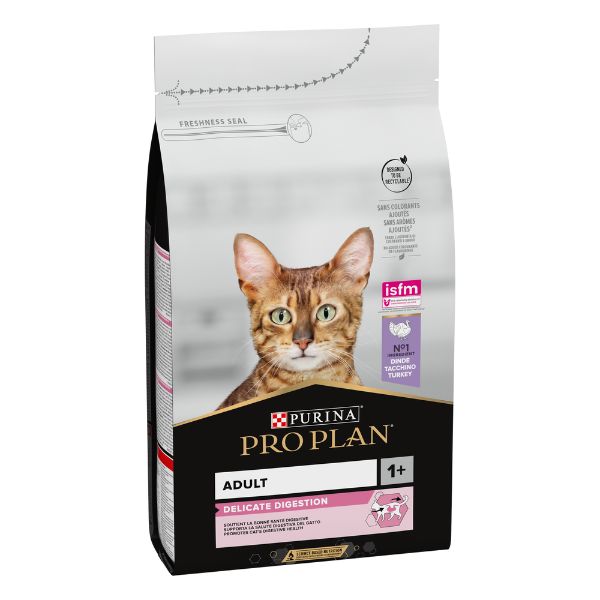 Image of Purina Pro Plan Delicate Digestion Adult 1+ con Tacchino - 1,5 kg Croccantini per gatti