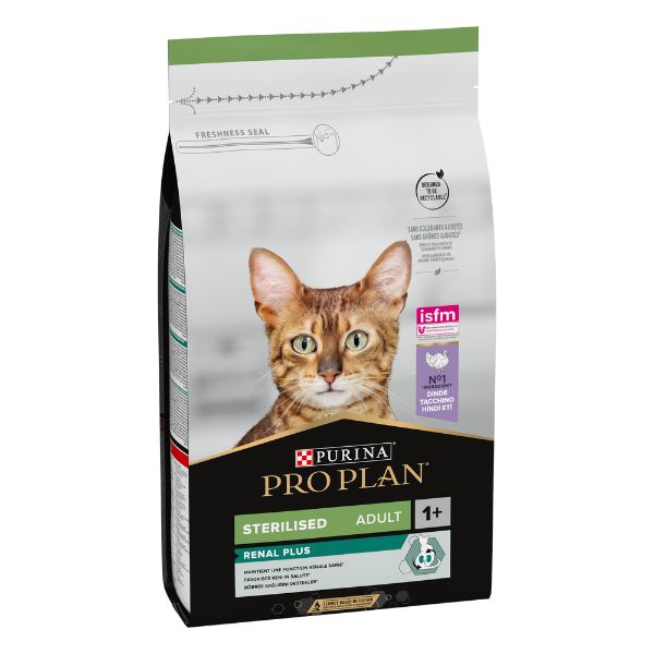 Image of Purina Pro Plan Renal Plus Sterilised Adult 1+ con Tacchino - 1,5 kg Croccantini per gatti