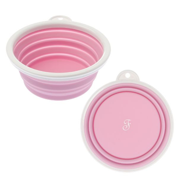 Image of Ciotola pieghevole da viaggio in silicone Ferribiella - capacità 750 ml - rosa