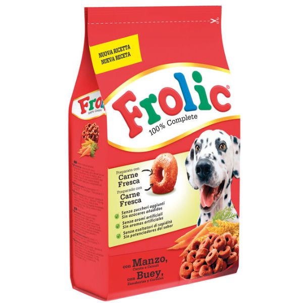 Image of Frolic Complete Dog con Manzo Carote e cereali - 1,5 kg Croccantini per cani