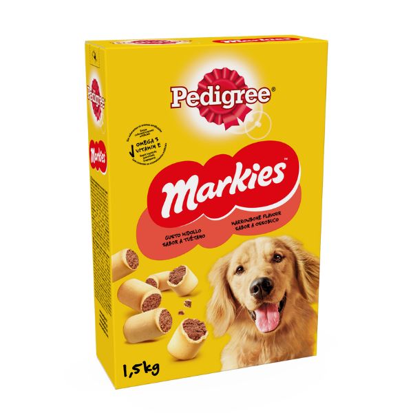 Pedigree Markies biscotti ripieni per cani - 1,5 Kg - 1° ORDINE? scegli lo sconto BZR5 / BZR20 + 200 punti fedeltà