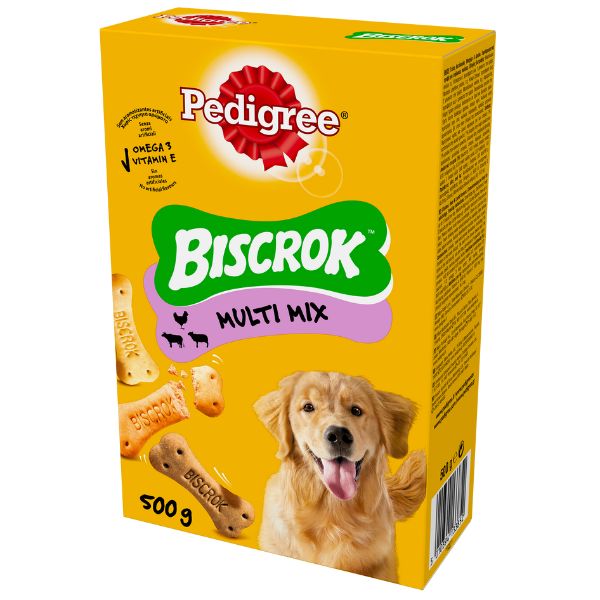 Image of Pedigree Biscrok Multi Mix biscotti per cani - 500 gr