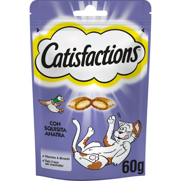 Catisfactions snack per gatti 60 gr - Anatra