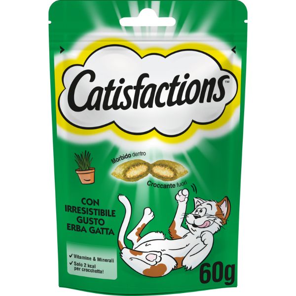 Catisfactions snack per gatti 60 gr - Erba Gatta