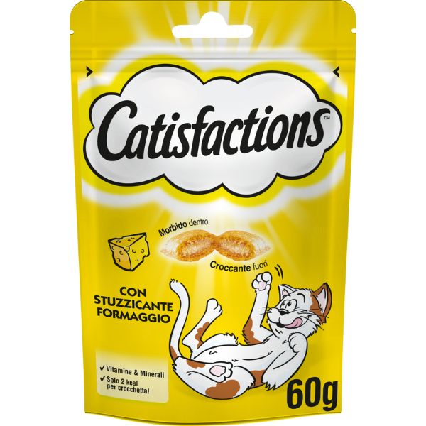 Image of Catisfactions snack per gatti 60 gr - Formaggio