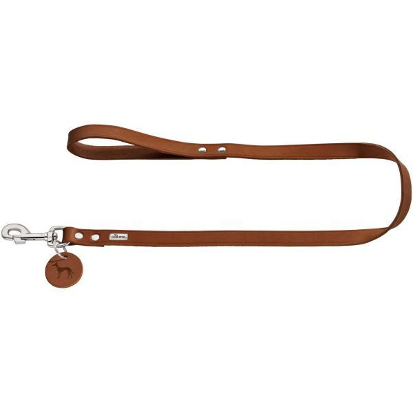 Image of Guinzaglio Leash Aalborg in cuoio di bovino Hunter - Cognac - 16/100